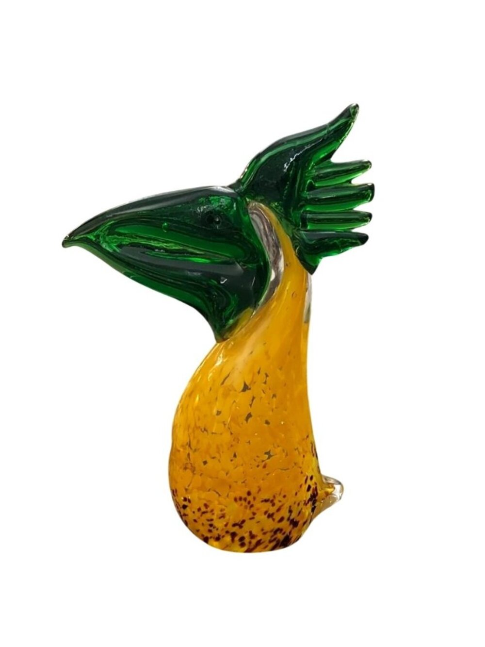 Toucan Bird Hand Blown Glass Figurine Paperweight Fifth Avenue Crystal Vintage